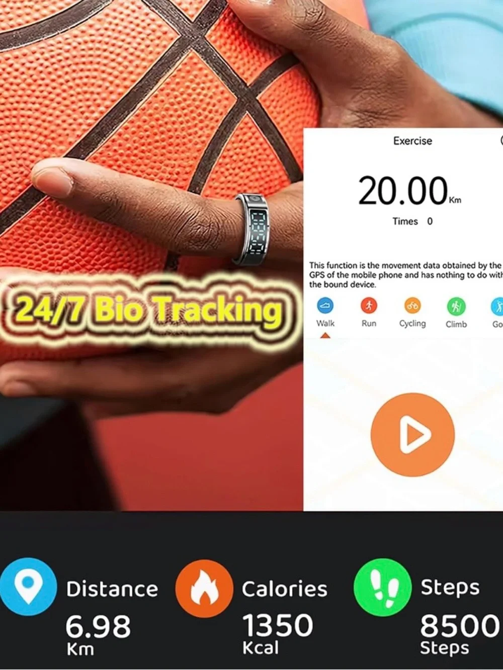 Smart Ring Wireless Wearable Charger with Clear Charging Case